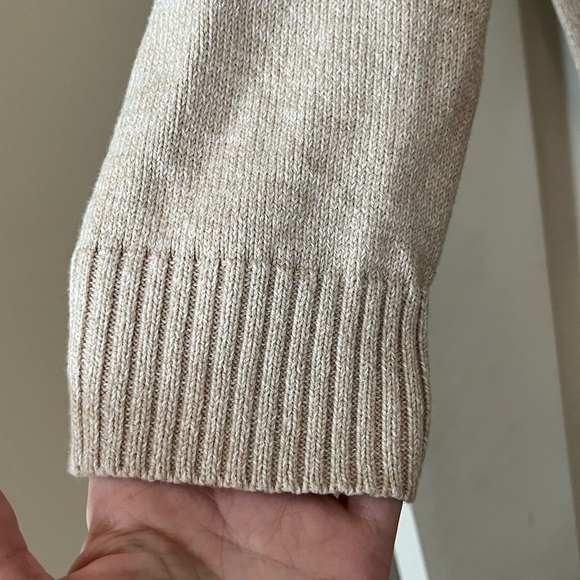 Karen Scott Light Tan Half-Zip Cotton Sweater Women’s Size Large - Picture 7 of 15